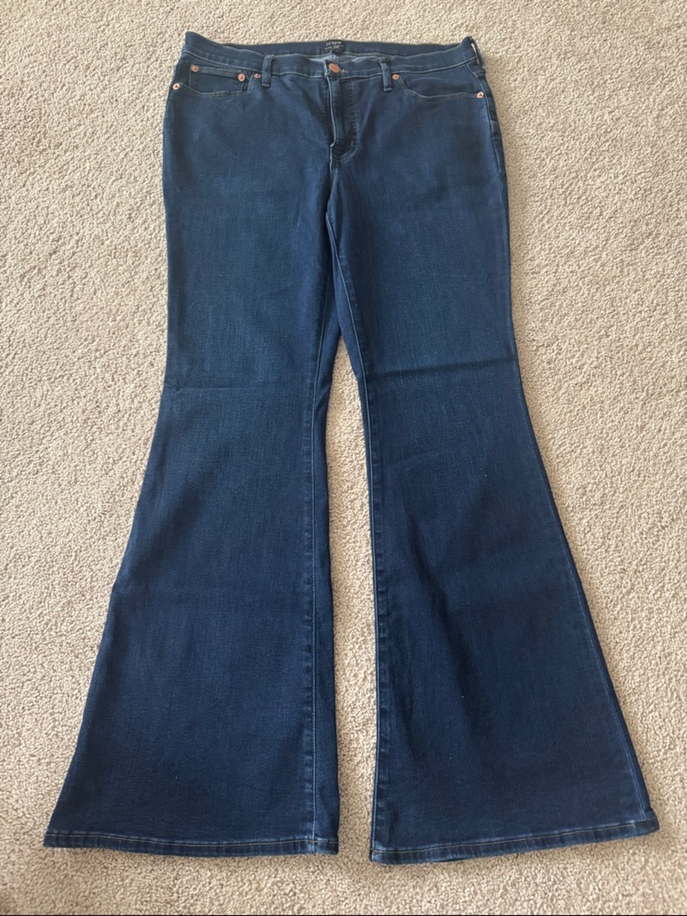 J. Crew Dark Indigo Flare Jeans